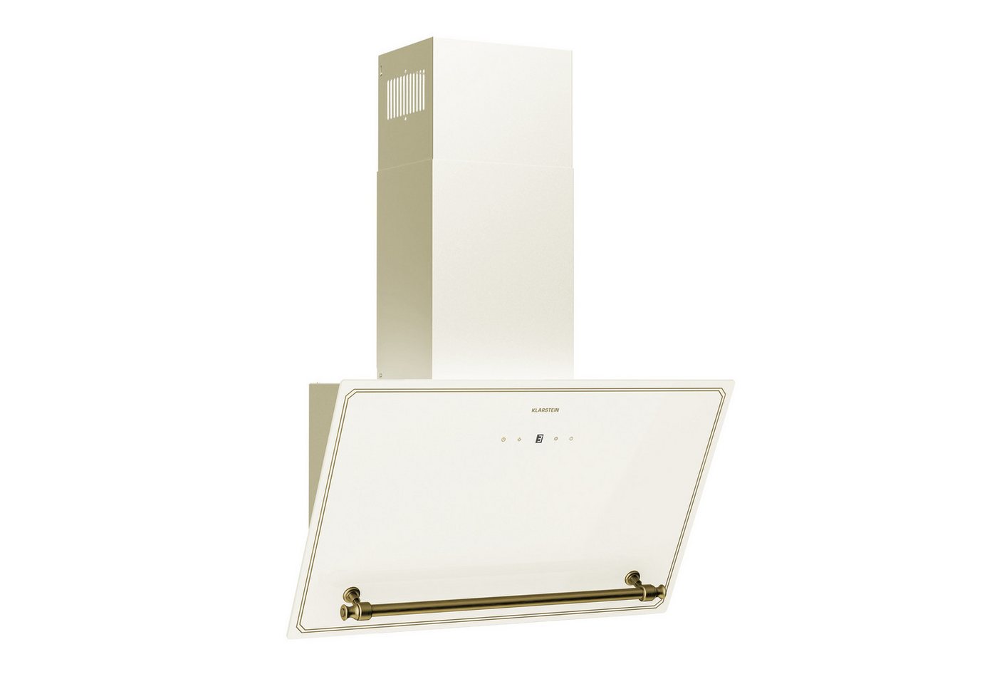 Klarstein Victoria Dunstabzugshaube - 60 Cm Abzugshaube Küche, 400 M³/h Luftstrom, A++ Energieeffizienz, Touch-bedienfeld, Led-dunstabzugshaube, Leise 52 Db, Creme & Gold Bild 4