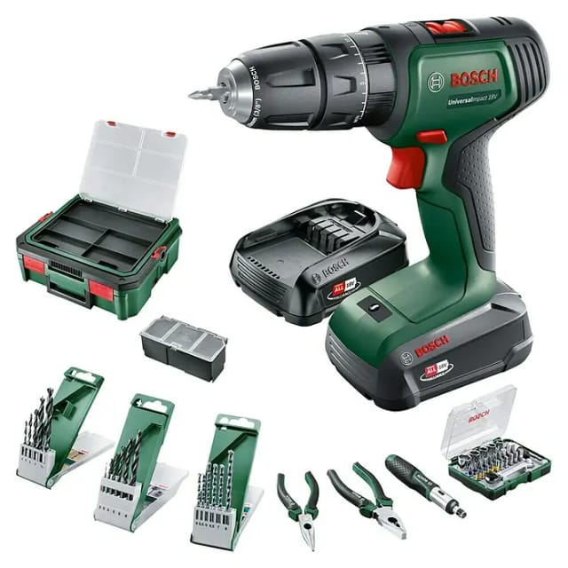 Akku-Schlagbohrschrauber UniversalImpact 18V + SystemBox