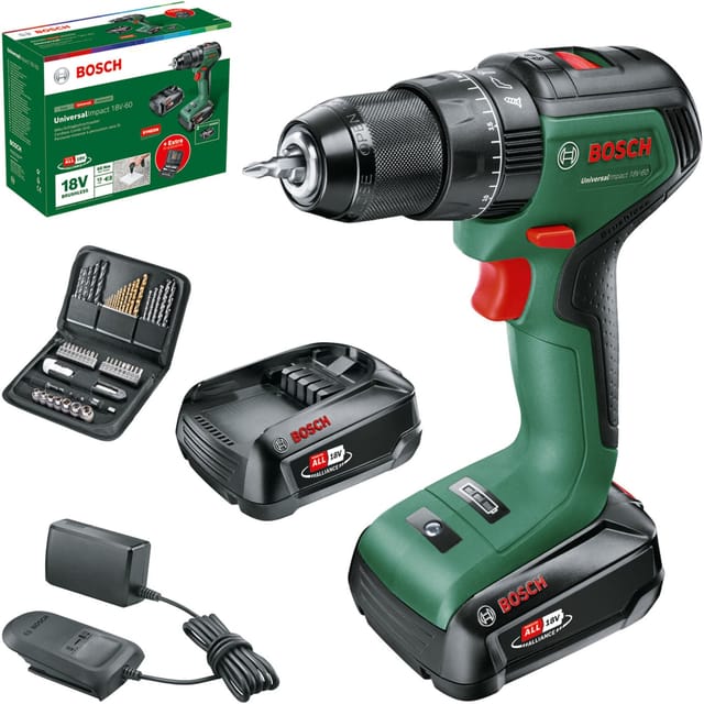 Akku-Schlagbohrschrauber UniversalImpact 18V-60 + SET