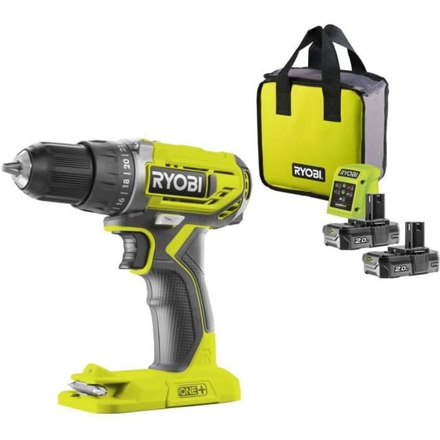 ONE+ Akku-Bohrschrauber R18DD2-220S, 18Volt