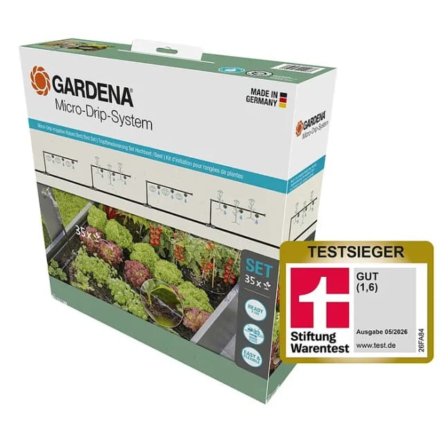 Micro-Drip-System Tropfbewässerung Set Hochbeet/Beet, 35 Pflanzen, Tropfer