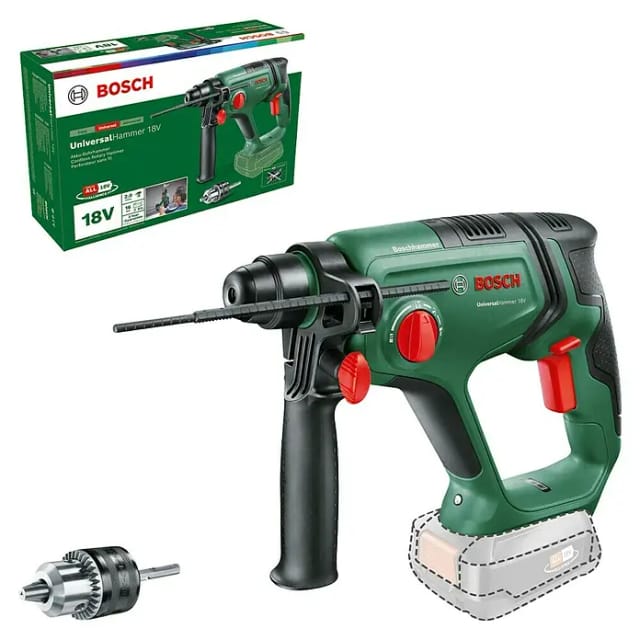 Akku-Bohrhammer UniversalHammer 18V BARETOOL, Adapter