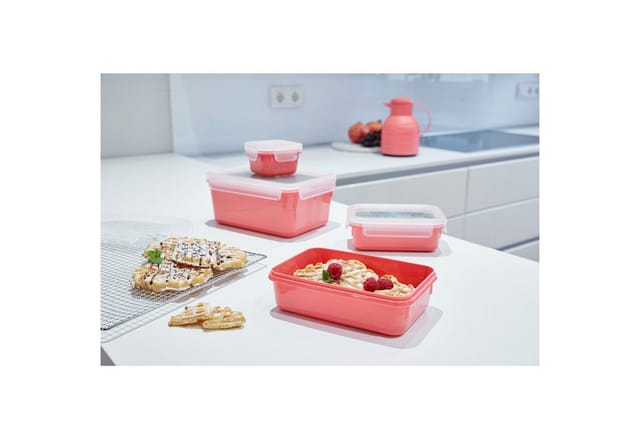 CLIP & CLOSE Color Frischhaltedose, 4-teiliges Set