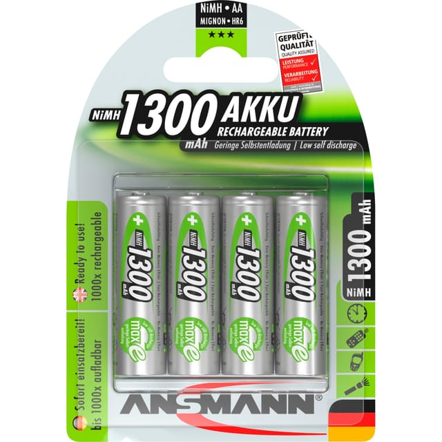 1300mAh, Akku