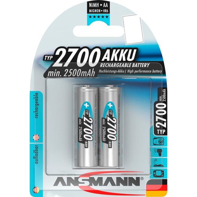 2700mAh, Akku