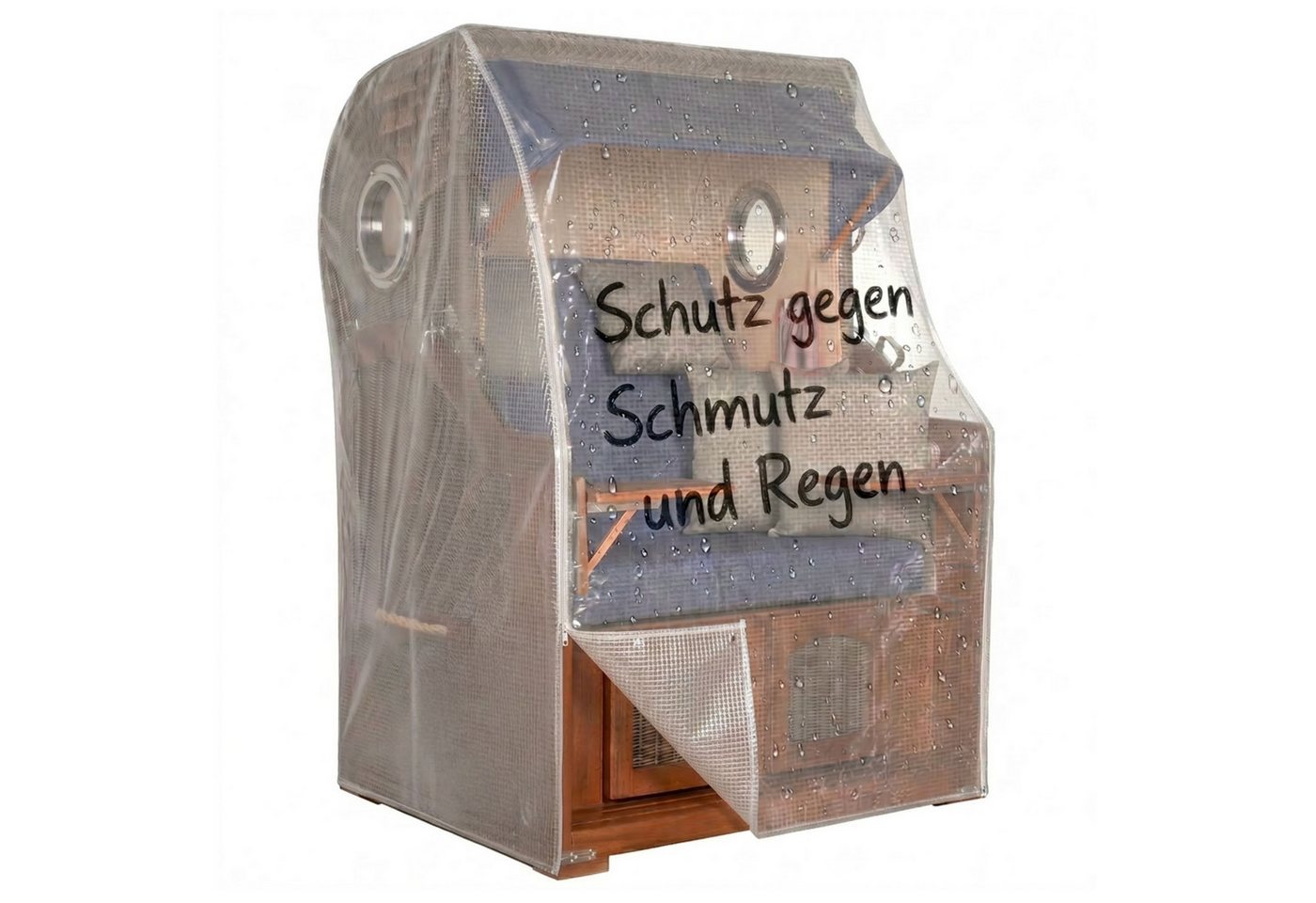 Strandkorb Schutzhaube PVC - Größe M Bild 3