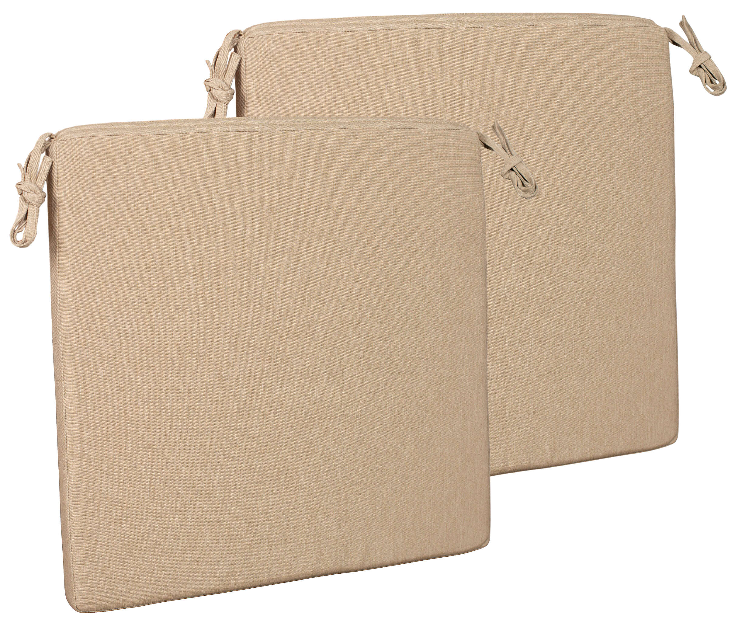 Sitzkissen 2er Set uni taupe ca. 50x50 cm
