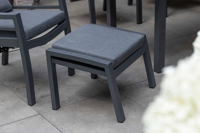 Hocker Sevilla Alu/Textilene inkl. Kissen anthrazit