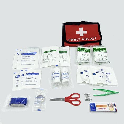 37-teiliges Erste-hilfe-set, Kleine Medikamententasche, Erste-hilfe-set Für Auto, Zuhause, Arbeitsplatz, Reisen, Camping, Wandern Und Outdoor-sportarten