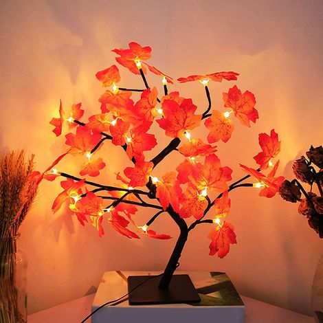Ahornblatt-lichterkette, Ahornblatt Mit Led, Herbstdekoration, Ahornblatt-lichterkette, Baumbeleuchtung Für Den Innenbereich Und Die Herbstzeit, Tisch-ahornblatt-lichterkette