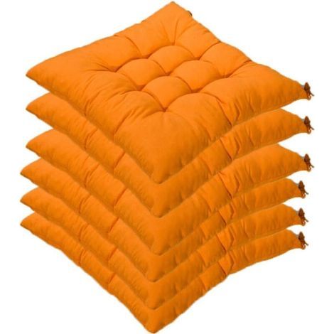 Crea – Set Mit 6 Quadratischen Stuhlkissen (40 X 40 Cm) – Füllung: 100 % Polyester – Bezug: 45 % Polyester Und 55 % Baumwolle – Maschinenwaschbar Bei 30 °c