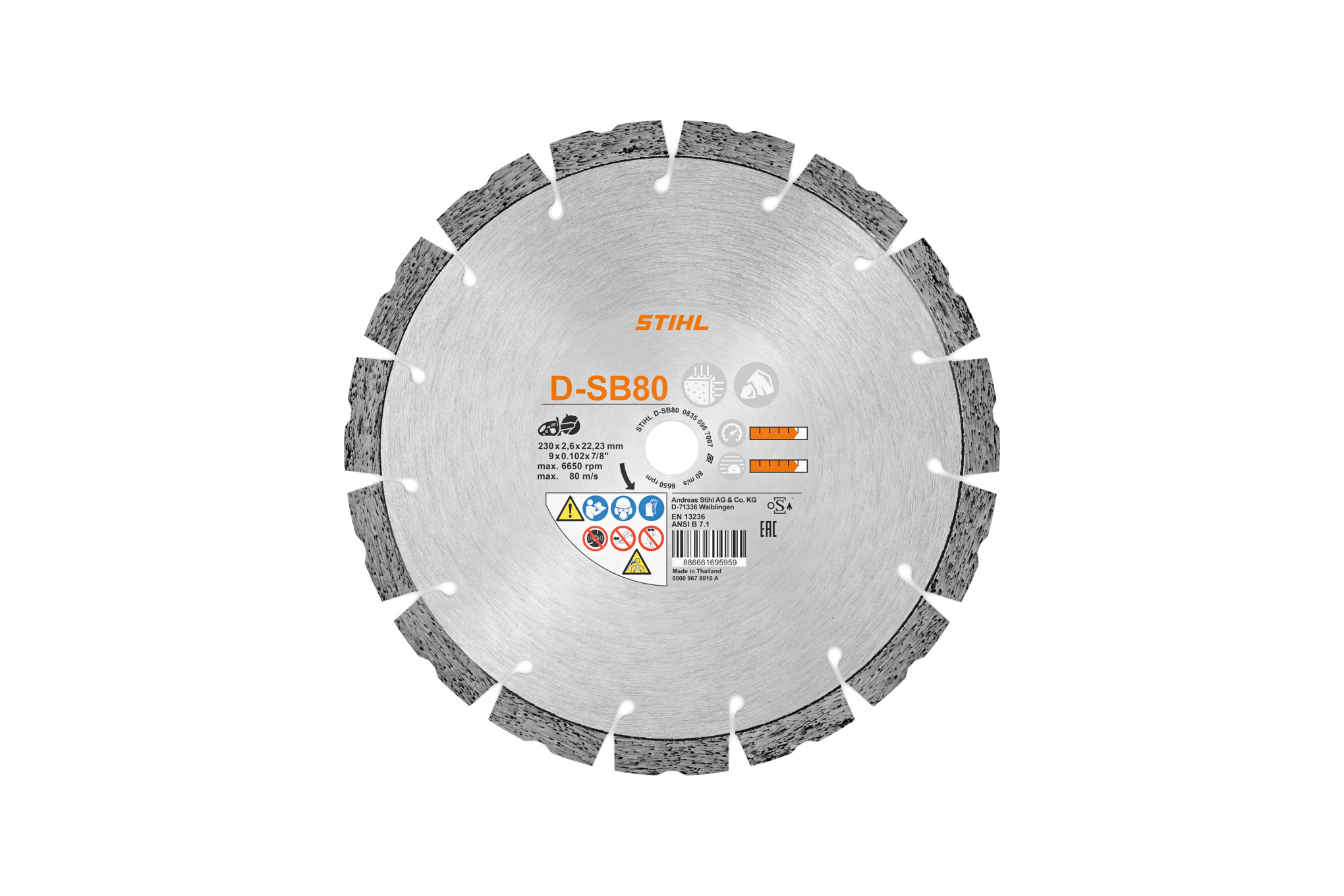STIHL Diamant-Trennscheibe D-SB80, 230 mm