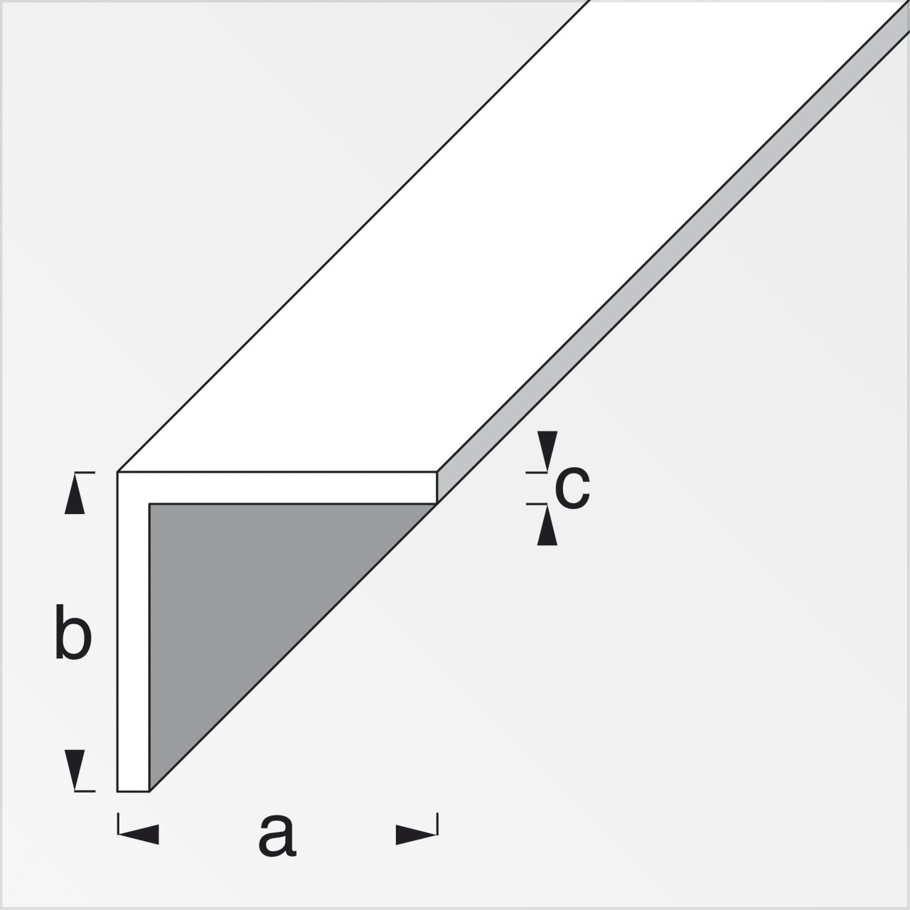Kantoflex Winkelprofil (2.000 x 40 x 40 mm, Stärke: 1,2 mm, Kunststoff, Weiß)