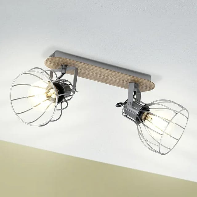 Eglo Deckenstrahler Sambatello (80 W, Braun, Silber, E27)