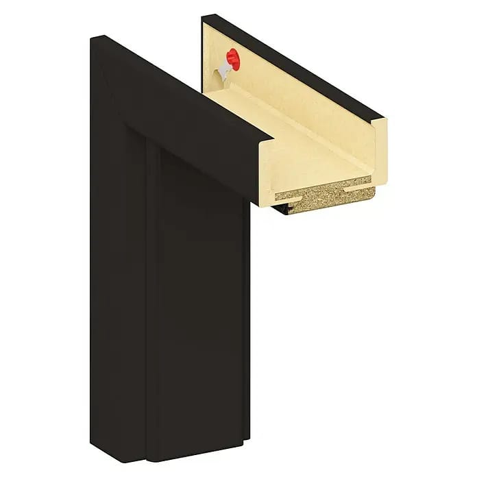 Classen PL Türzarge (735 x 1.985 mm, Wandstärke: 75 mm, DIN Anschlag: Links, Uni Schwarz)
