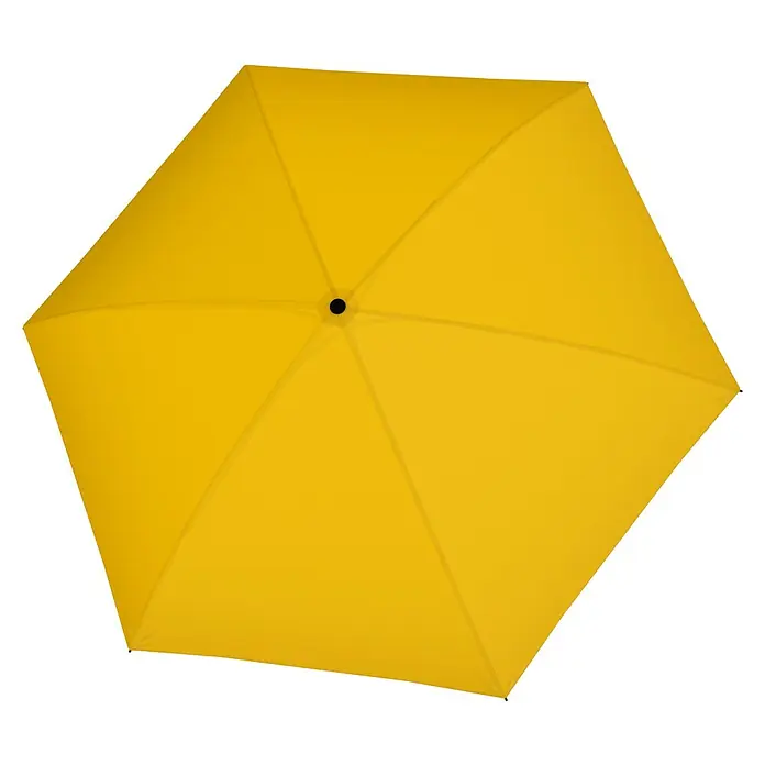 Doppler Taschenschirm Zero (Shiny Yellow, Durchmesser Bespannung: 91 cm, Länge: 21 cm)