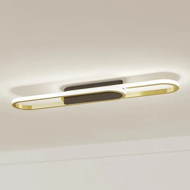 Eglo LED-Deckenleuchte Conivarenа (20 W, L x B x H: 69 x 17 x 5,5 cm, Schwarz/ Gold, Warmweiß)