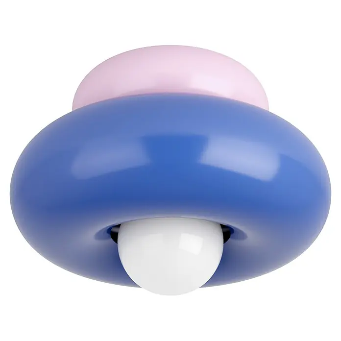 Eglo Deckenleuchte rund Torchiarolo (60 W, Ø x H: 25 x 15 cm, Blau/ Pink)