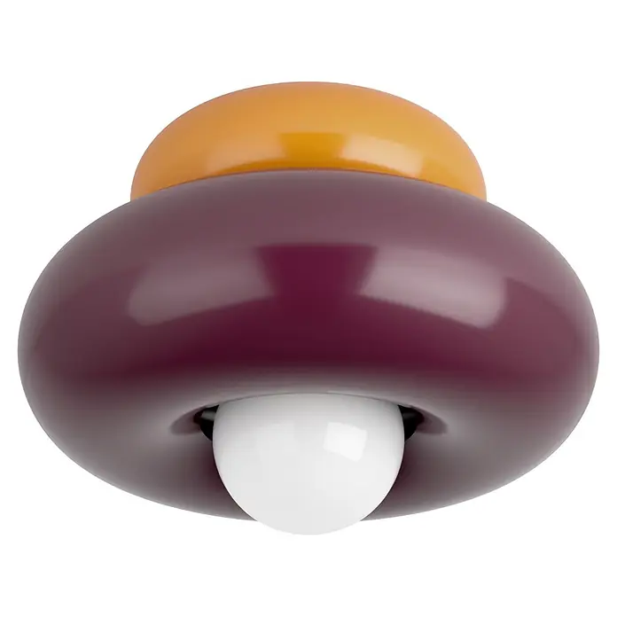 Eglo Deckenleuchte rund Torchiarolo (60 W, Ø x H: 25 x 15 cm, Bordeaux)