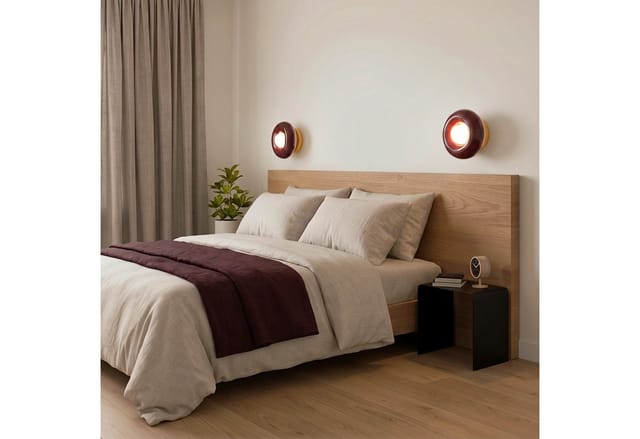 Eglo Deckenleuchte rund Torchiarolo (60 W, Ø x H: 25 x 15 cm, Bordeaux)