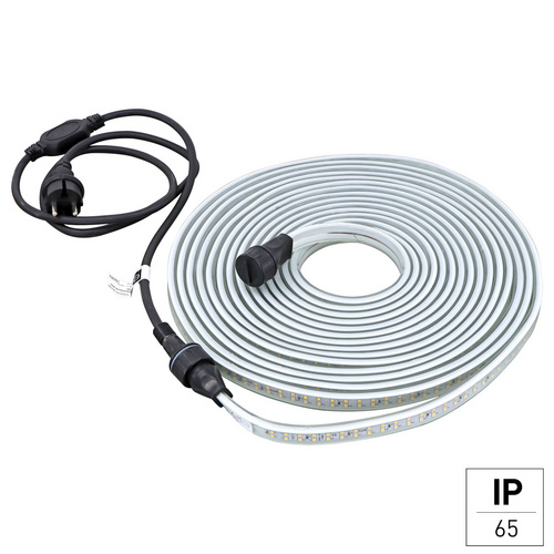 E2 LED-Beleuchtung, Lichtschlauch, 120 W, BxHxL: 18 mm x 8 mm x 10 m - weiss