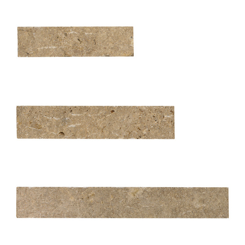 WOHNRAUSCH Wandverblender »Keona Brown«, 0,5 m², L: 10-50 cm, B: 2-3 cm, H: 5 cm, Travertin, offenporig, gespalten, braun beige Bild 3