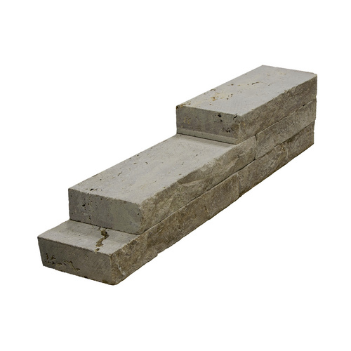 WOHNRAUSCH Travertin-Mauersteine, 0,5 m², Travertin, braun, L: 20-50 cm, B: 18-20 cm, H: 7,5 cm, offenporig, gespalten, getrommelt