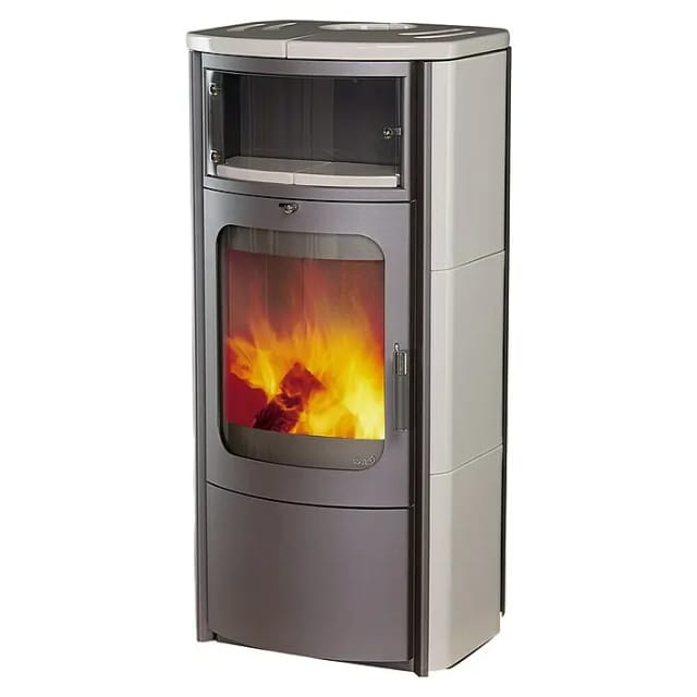 HARK Kachelofen »Opera B«, cremeweiß, Kacheln, 7 kW, Dauerbrand geeignet - weiss