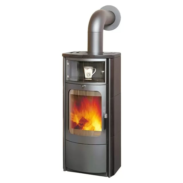 HARK Kachelofen »Opera B«, schwarz, Kacheln, 5 kW, Dauerbrand geeignet