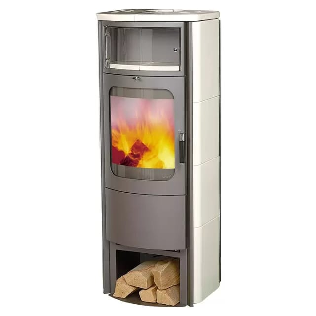 HARK Kachelofen »Opera B Grande«, cremeweiß, Kacheln, 7 kW, Dauerbrand geeignet - beige