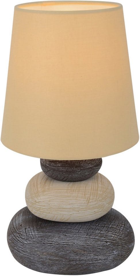 NÄVE Tischleuchte »Stoney«, E14, Höhe: 31 cm - beige