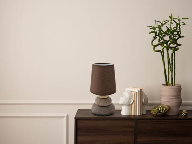 NÄVE Tischleuchte »Stoney«, E14, Höhe: 31 cm - braun
