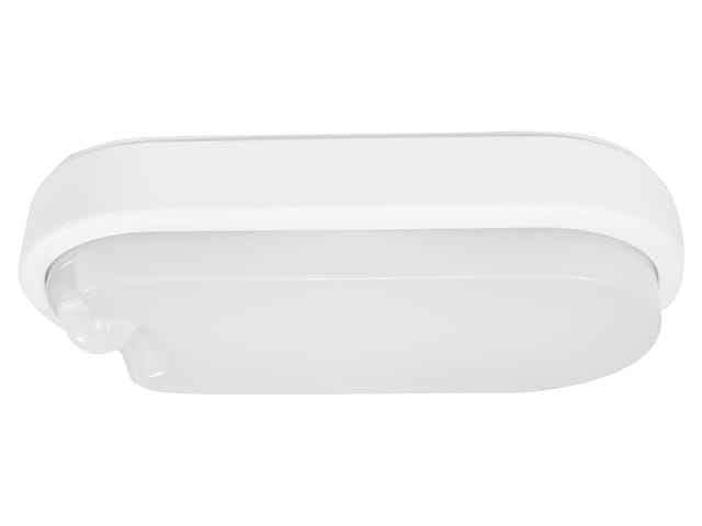 MÜLLER LICHT Außenleuchte »Bulkhead Oval Sensor«, 9 W, inkl. Bewegungsmelder - weiss