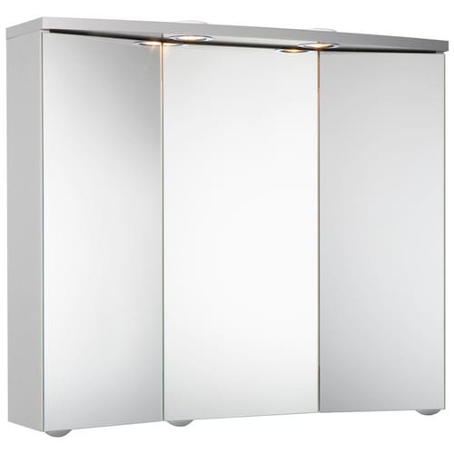 JOKEY Spiegelschrank, 3-türig, LED, BxH: 75 x 65 cm - silberfarben