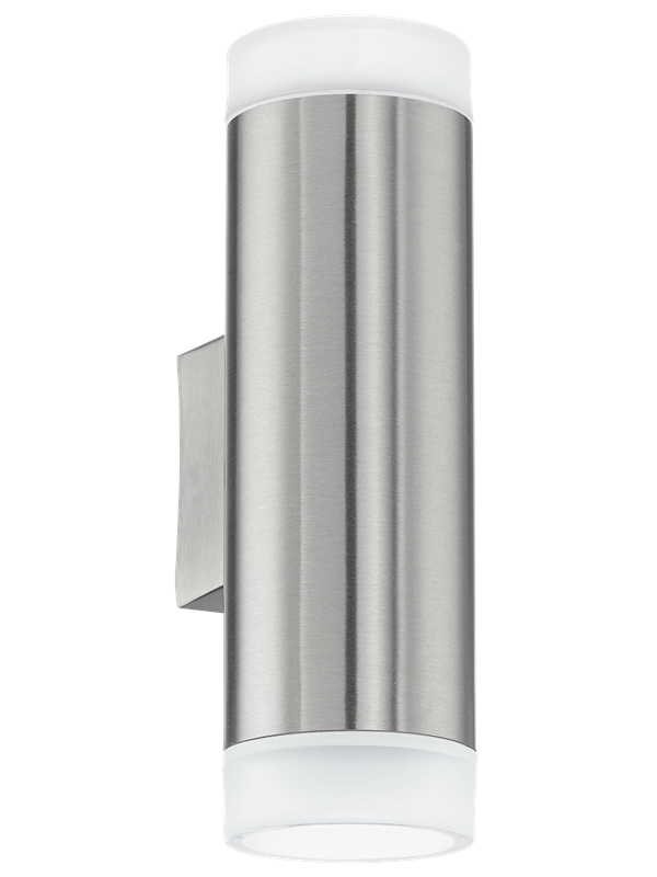 EGLO LED-Außenwandleuchte »RIGA-LED«, 2x3W, 4000 k, satiniert GU10, (HxL): 20,5 x 6,5 cm - silberfarben