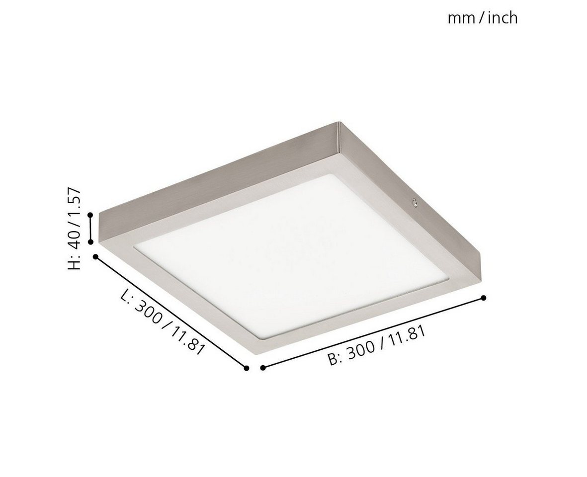 EGLO connect LED-Aufbauleuchte »FUEVA-C«, dimmbar, inkl. Leuchtmittel in RGBW - silberfarben Bild 5