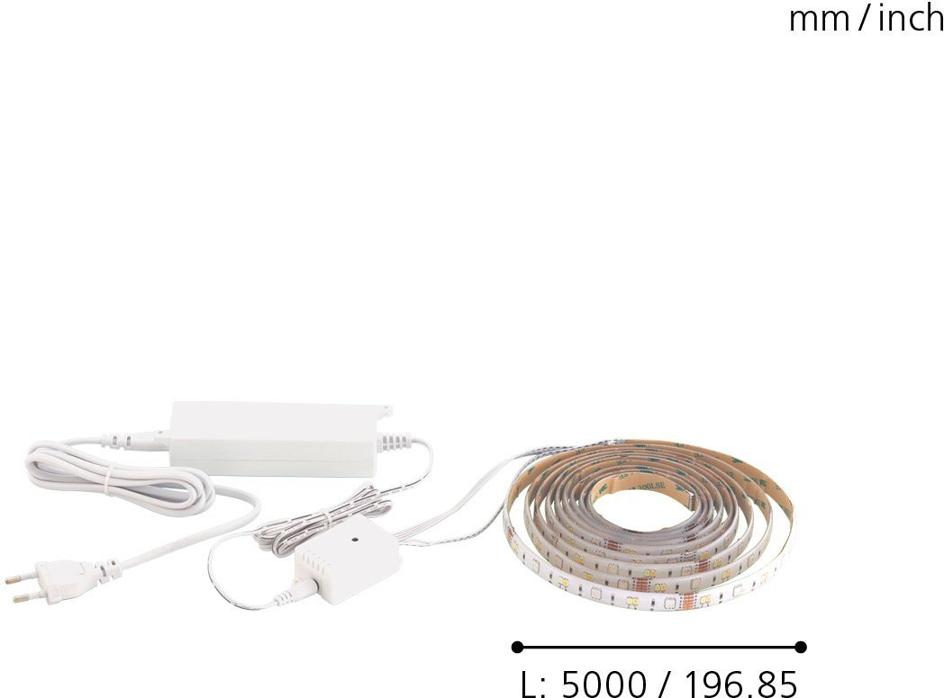 EGLO connect LED-Lichtband »STRIPE-C«, Kunststoff, 2700-6500K - weiss