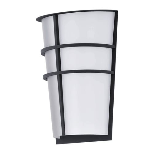 EGLO LED-Außenwandleuchte »BREGANZO«, 2x2,5W, 460 lm, 3000 k, weiss, (HxL): 25 x 18 cm - schwarz