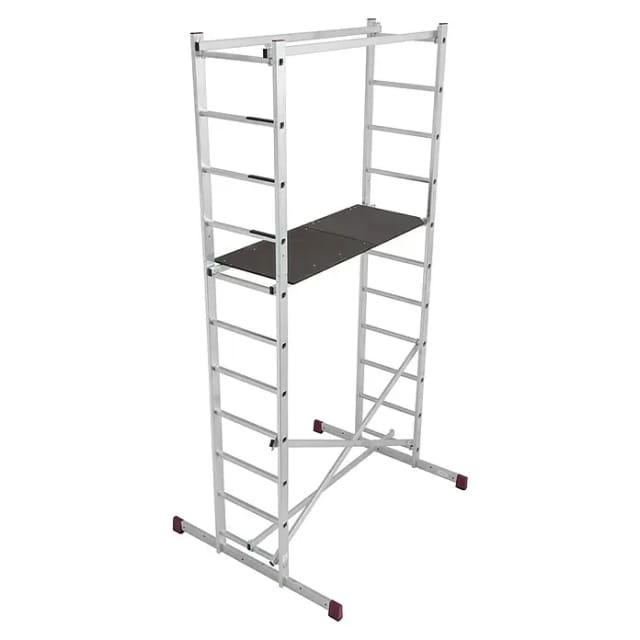 KRAUSE Montagegerüst »CORDA«, Gerüsthöhe: 310 cm - silberfarben