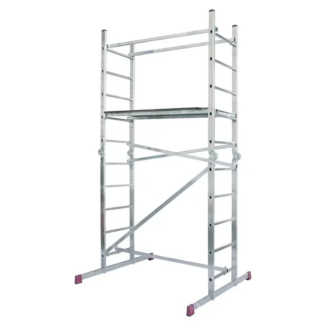 KRAUSE Gelenkgerüst »CORDA«, Gerüsthöhe: 300 cm - silberfarben