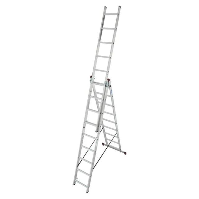 KRAUSE Vielzweckleiter »CORDA«, 27 Sprossen, Aluminium - silberfarben