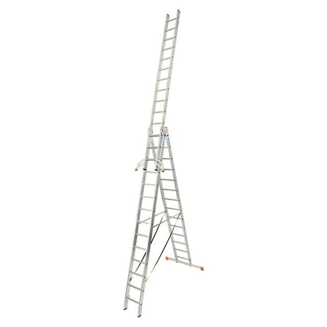 KRAUSE Vielzweckleiter »MONTO Tribilo«, 42 Sprossen, Aluminium - silberfarben