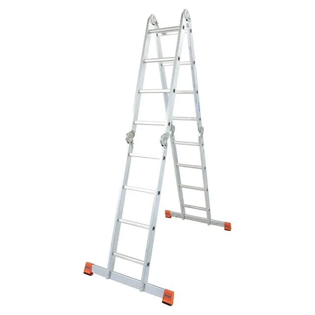 KRAUSE Gelenkleiter »MONTO MultiMatic«, 16 Sprossen, Aluminium - silberfarben
