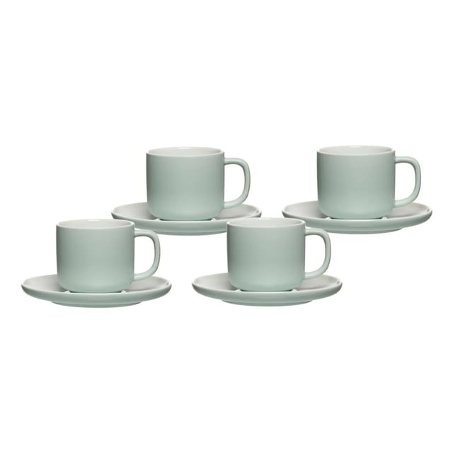 Ritzenhoff & Breker Jasper Kaffeetasse mit Untertasse 240 ml 4er Set Mint