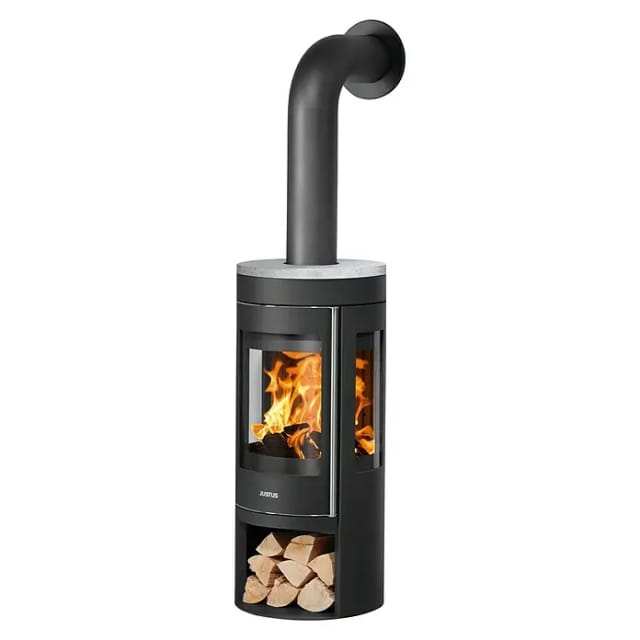 JUSTUS Kaminofen »Mino Trios 2.0«, schwarz/grau, Keramik, 5,5 kW