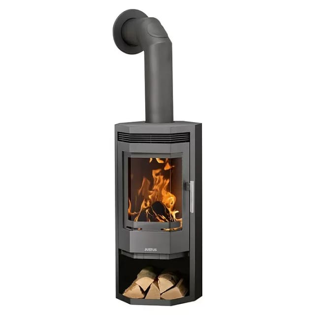JUSTUS Kaminofen »Usedom 5 D«, gussgrau, Stahl, 5,5 kW, Dauerbrand geeignet