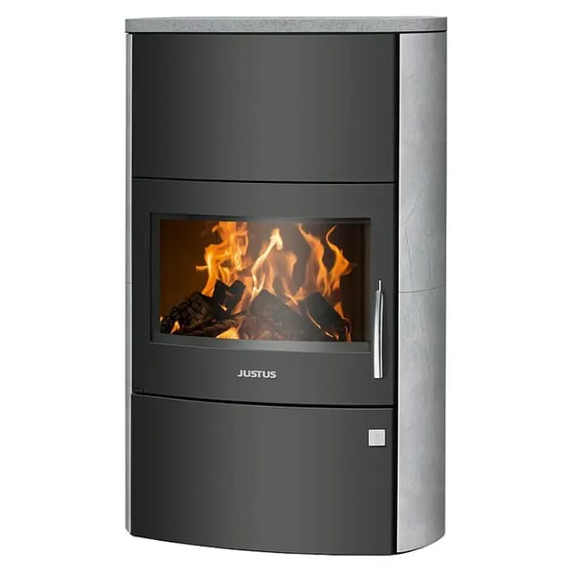 JUSTUS Kaminofen »Agero W+«, schwarz/grau, Speckstein, 7 kW