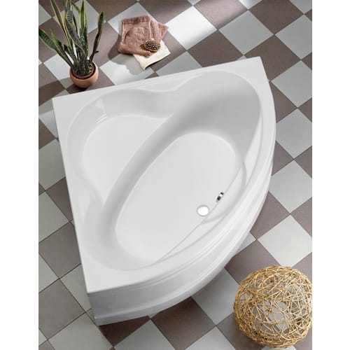OTTOFOND Badewanne »Siam«, BxHxL: 140 x 42 x 140 cm, trapezförmig - weiss