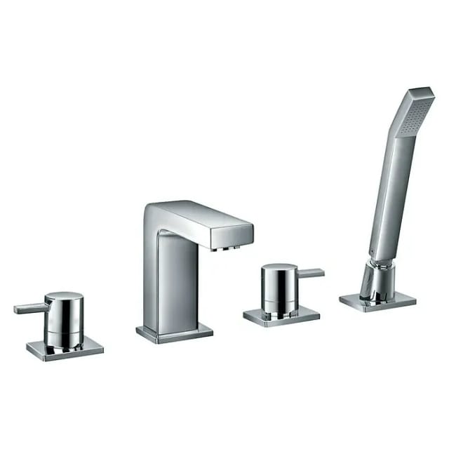 OTTOFOND Wannenrandarmatur »Quatro«, Messing, glänzend, ½" - silberfarben
