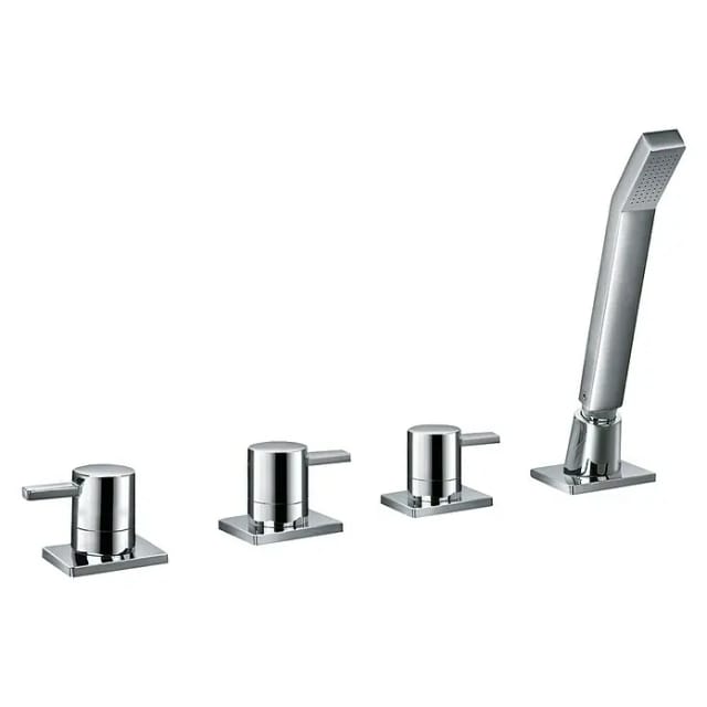 OTTOFOND Wannenrandarmatur »TU 1000«, Messing, glänzend, ½" - silberfarben